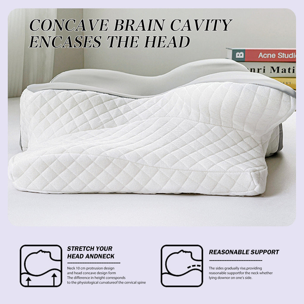 1pc Memory Foam Pillows Butterfly Shaped Relaxing Cervical Slow Rebound Neck Pillow Sleeping Orthopedic Pillow Bedding,Cervical Pillow for Neck and Shoulder, Memory Foam Neck Pillow, Upgraded Ergonomic Orthopedic Neck Support Pillow for Back Side Stomach