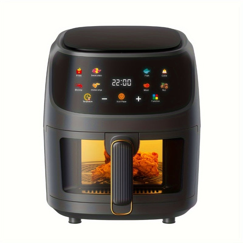 1 Air Fryer, 1.59 Gallon Air Fryer Oven, with Smart Cooking Program, Large Capacity Multi-function Electric Fryer, Household Electronic Touch Control Multi-function Air Fryer, Kitchen Appliances 110V-130V