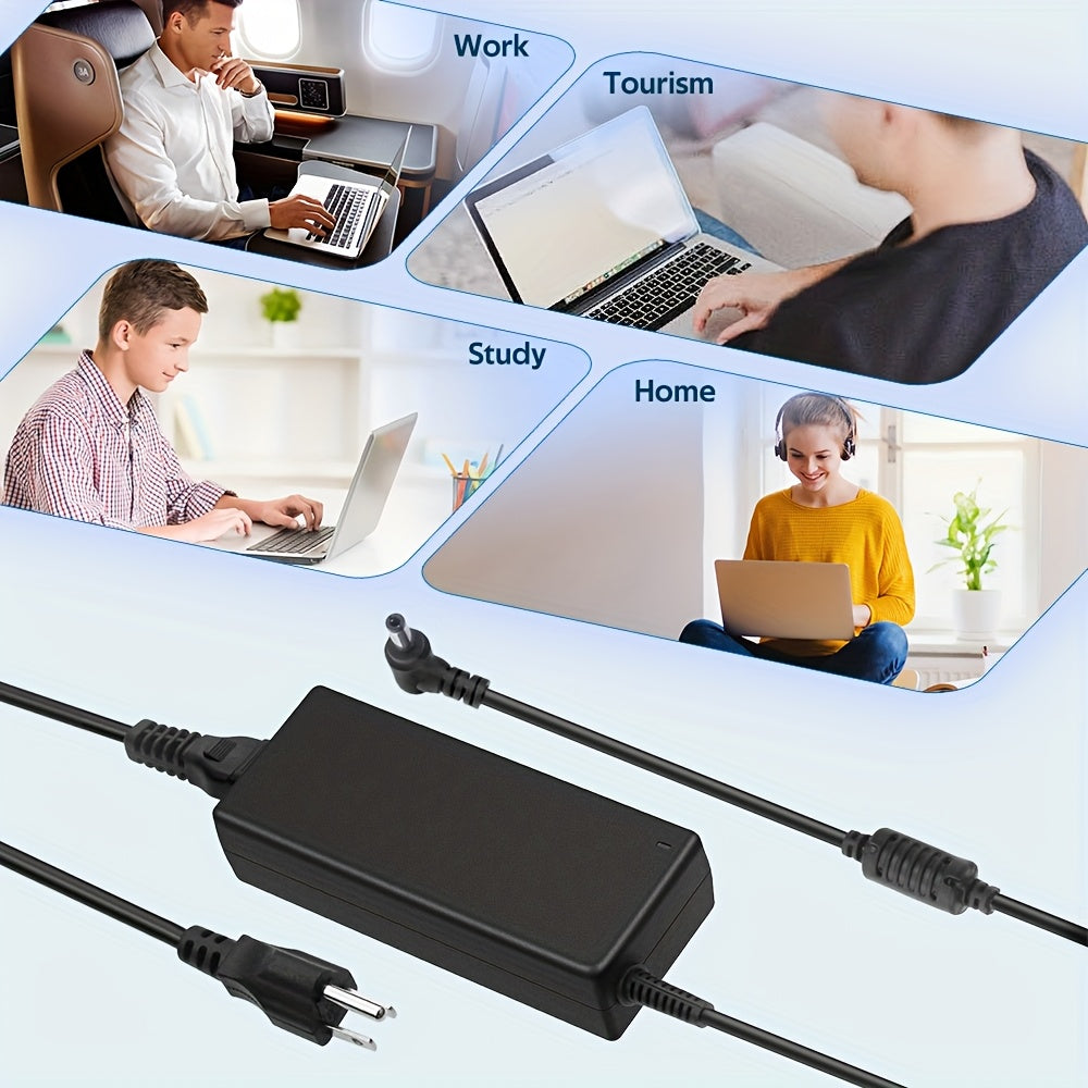 65W Laptop Charger 19V DC Power Adapter 3.42A with 9 Tips 65W Laptop Charger Monitor Power Cord Multi-interface Design Supports A Variety Of Devices to Adapt Monitors/laptops/audio And So On