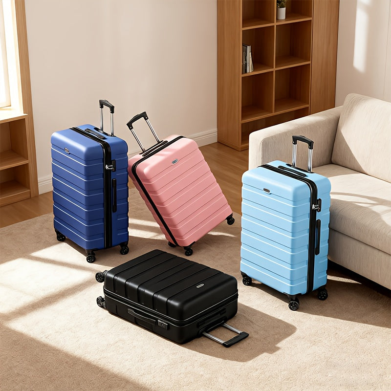Luggage Sets 3pcs Hardside Suitcase (20"/24"/28"), PC+ABS Hard Shell with TSA Lock, 4 Spinner Wheels, Comfort Grip Handle, Lightweight Travel Luggage for Women Men, Carry On & Checked Set