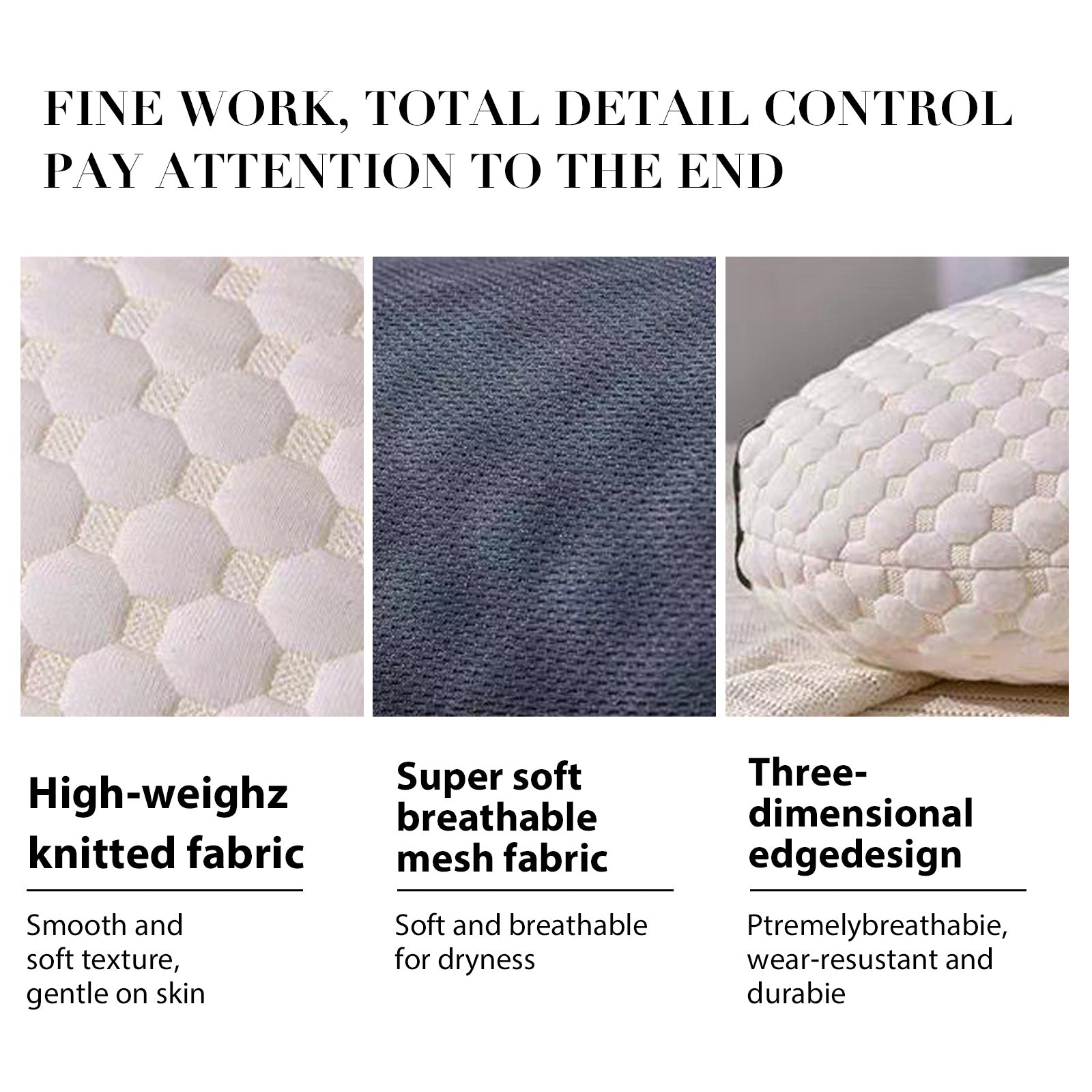 1/2pcs Knitted Vertebra Protection Pillows, 1000G Filling Upgraded Version, Ergonomic for Sleeping, Sleep Massage Pillow Core, Durable Fabric, Household Pillow Moisture Absorption Breathable Bedding Living Room Bedroom Decorative Pillow, christmas gifts,