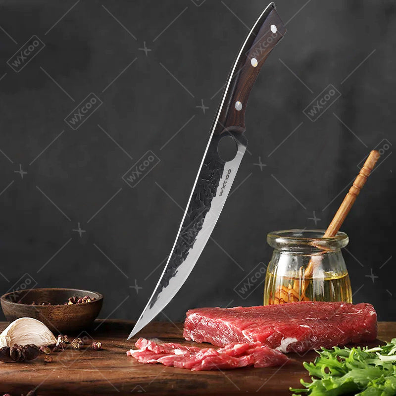 1pc Boning Knife with Knife Sheath Barbecue Knife Fruit Knife Sharp Kitchen Chef Knife Handmade Forged Knife Multipurpose Knife Peeling Knife Fruit Vegetable Fish Meat Cleaver Professional Cutting Knife Utility Knife for Cooking