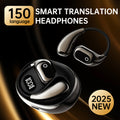 Translation in 150 Languages, Permanently Free to Use, Simultaneous Interpretation, Dual-Ear Mode, Live Recording, Features a Digital LED Battery Display, OWS In-Ear Headphones with Built-In Capacitive Microphone, Deep Bass