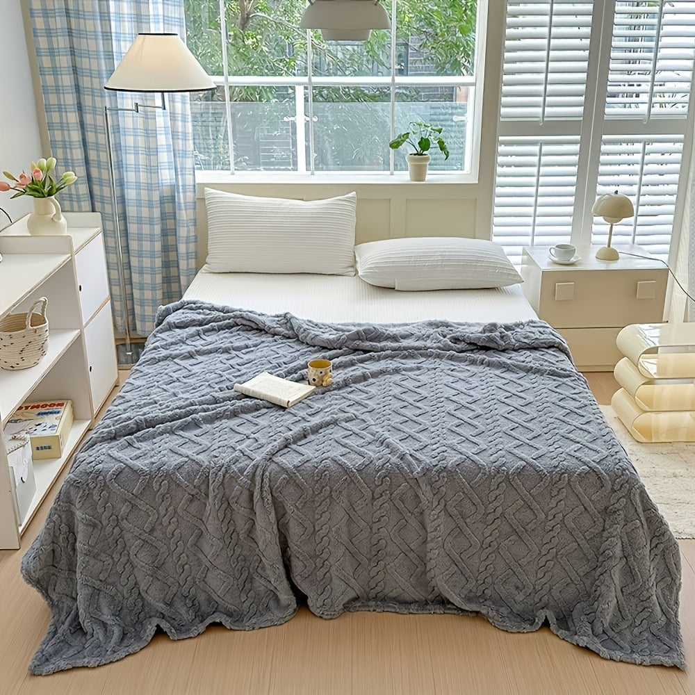 Oversized Throw Blanket for Sofa Bed Couch – Soft All-Season Nap Blanket for Home Office Camping, Small Throw Twin Queen, Khaki Green Gray Blue Pink Purple