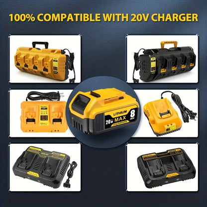 DeWalt 20V Max Replacement Battery 8000mAh – Compatible DCB200 DCB201 DCB206 DCB210 DCB203, Lithium-Ion Cordless Tool Battery, 1/2/4 Pack | Canada
