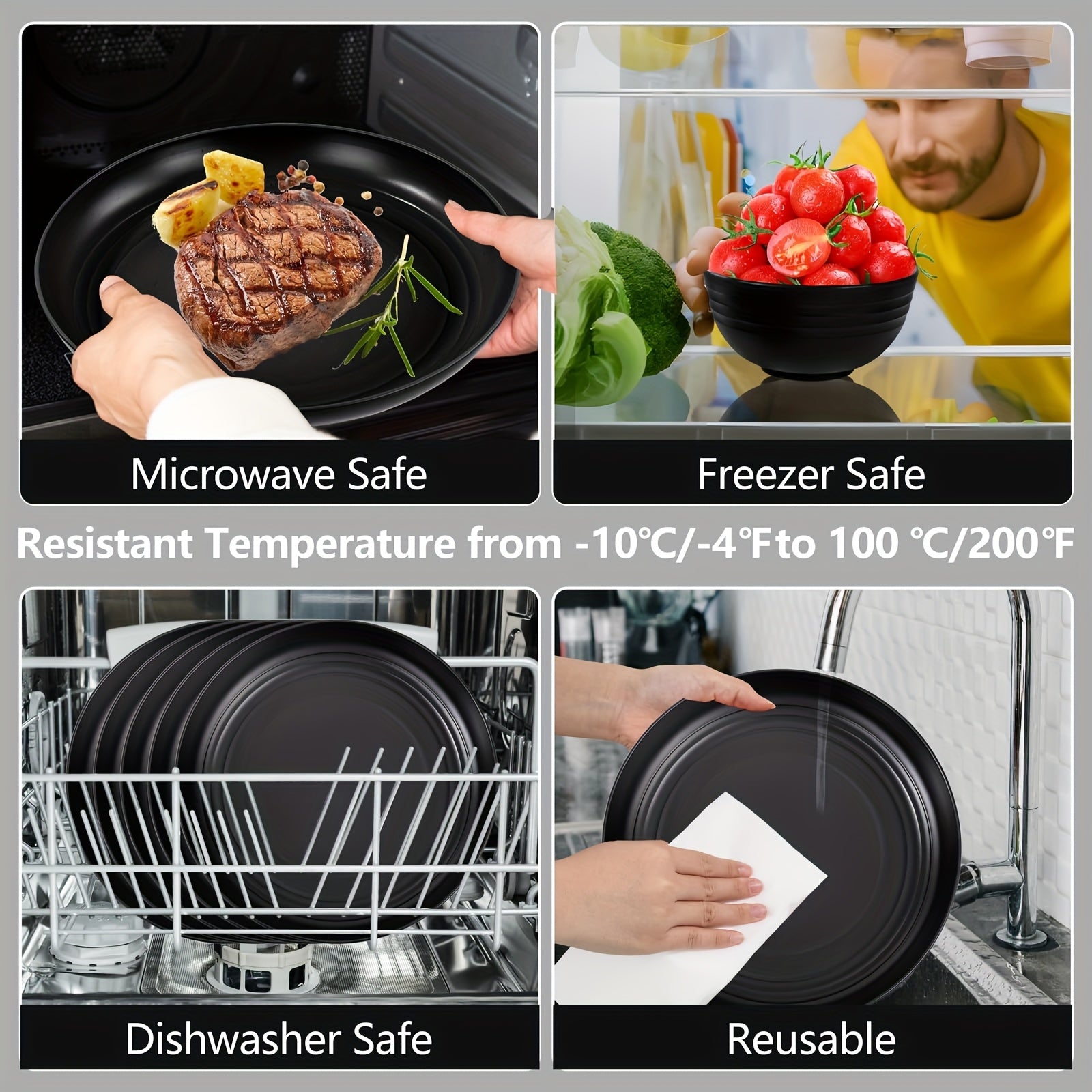 32/16pcs Wheat Straw Large Size Dinnerware Set, Kitchen Accessories, Unbreakable Modern Dish Set-Plate/Dessert Plate/Bowl/Cup, Dishwasher And Microwave Safe, Lightweight Tableware, Perfect Camping And Everyday Use, Gifts For Men