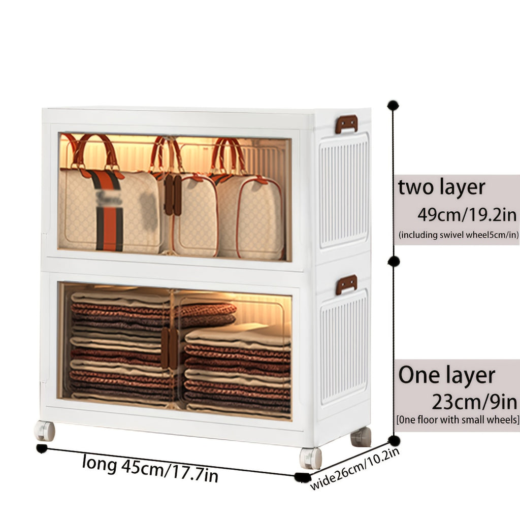 2/ 3/ 4/ 5-layer Home Decorations Display Rack Big Capacity Storage Cabinet Plastic Foldable Shoe Shelf Collapsible Clear Shoe Boxes Stackable with Door Easy Assembly Living Room Stuff