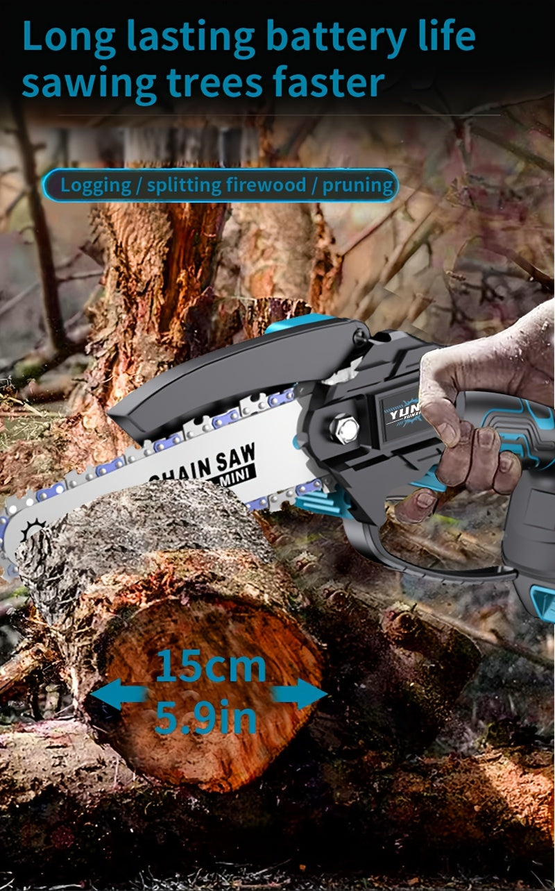 The 2026 New Lithium Battery Wireless Chainsaw And Portable Handheld Electric Tree Trimmer Are Suitable for Safe Pruning, Including Logging, Tree Trimming, Camping, And DIY. Suitable for Gardening, Yard Work, And Family Men, Father's Holiday Gift