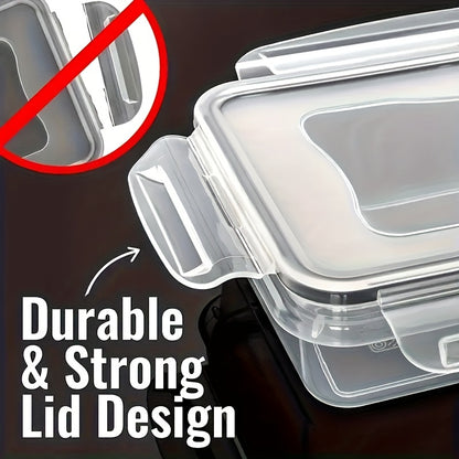 Airtight Food Storage Container Set 24 or 48 Piece with Easy-Snap Lids – BPA Free Clear Plastic Pantry Organizer, Free Labels & Markers Included | Canada