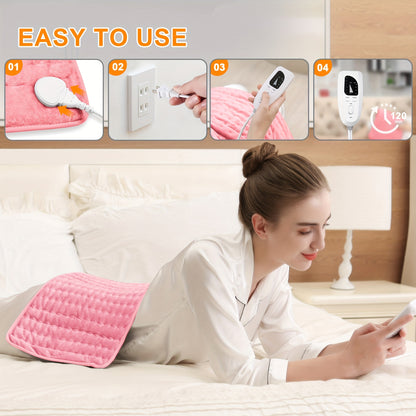 XL Electric Heating Pad 24x12in – 6 Heat Levels up to 140°F, 4 Timer Settings, Machine Washable, Plush Velvet for Back Neck Shoulder Leg Knee, Gift for Parents Canada