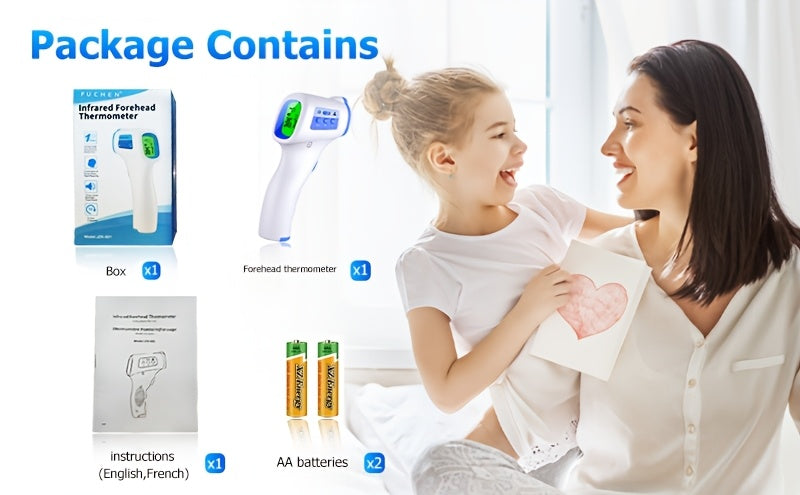 Non-Touch Forehead Thermometer 3-in-1 Mode, Digital Infrared Thermometer for Adults & Babies with 3-Color Backlight Fever Alarm Silent & Memory Mode, Fast Accurate Home Medical Travel Thermometer