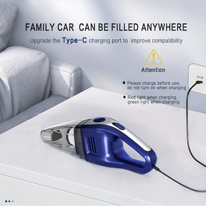 Wireless Handheld Vacuum Cleaner Portable USB Rechargeable Mini Vacuum with Powerful Suction & Multiple Attachments – Car, Home & Office