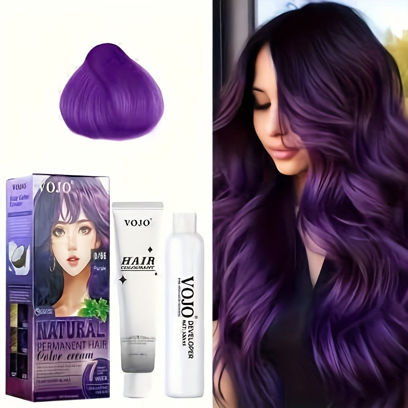 12-Color Permanent Hair Dye Kit with Developer & Applicator Tools – Long-Lasting Vibrant Shades Including Pink, Blue, Purple, Red, Black, Brown, Golden & More for Home Hair Colouring