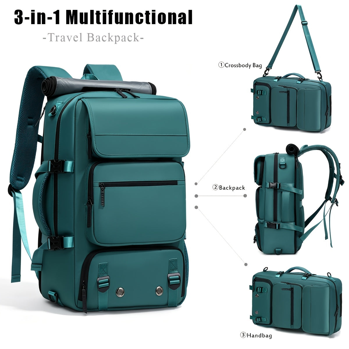 A Large-Capacity Unisex Casual Backpack, Portable Laptop Bag, Suitable for High School And Middle School Students, As Well As a Weekend Travel Backpack for College Students.