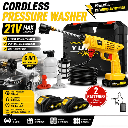 2026 New Portable Household Lithium-ion High-pressure Water Gun, High-pressure Cleaning Machine, Ergonomically Designed Grip, Suitable for Outdoor Vehicle Cleaning and Watering Operations, Courtyard Maintenance