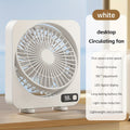 Desktop USB Fan 5-Speed with LED Battery Display, 180° Tilt Adjustment, Quiet Portable Table Fan for Home Office Bedroom Desk – Rechargeable, Black