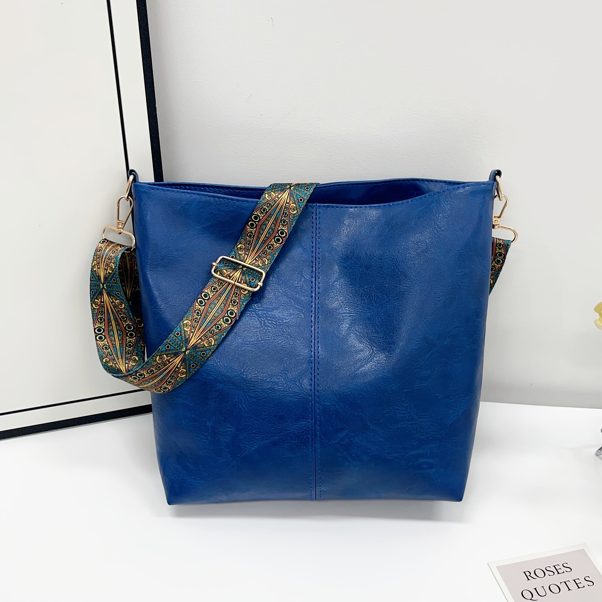 Bohemian Geometric Strap Hobo Bag – Large Capacity Ethnic Crossbody Shoulder Bag for Women | Retro Boho Style Everyday Purse | 9 Colours | Best Birthday, Christmas & Valentine's Day Gift