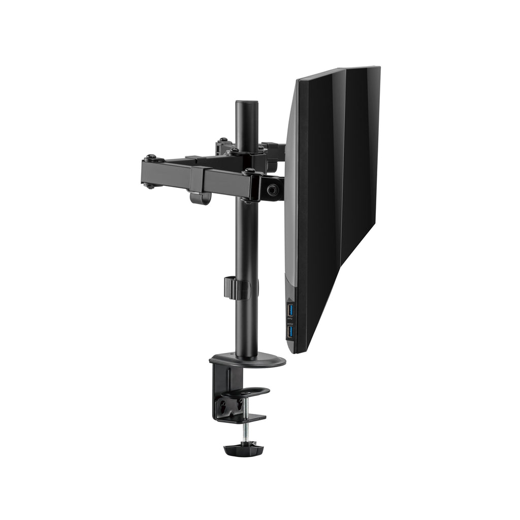 Dual Articulating Monitor Arm with Desk Clamp For 17"-32" Screens - Amer Mounts 2EZCLAMPMK