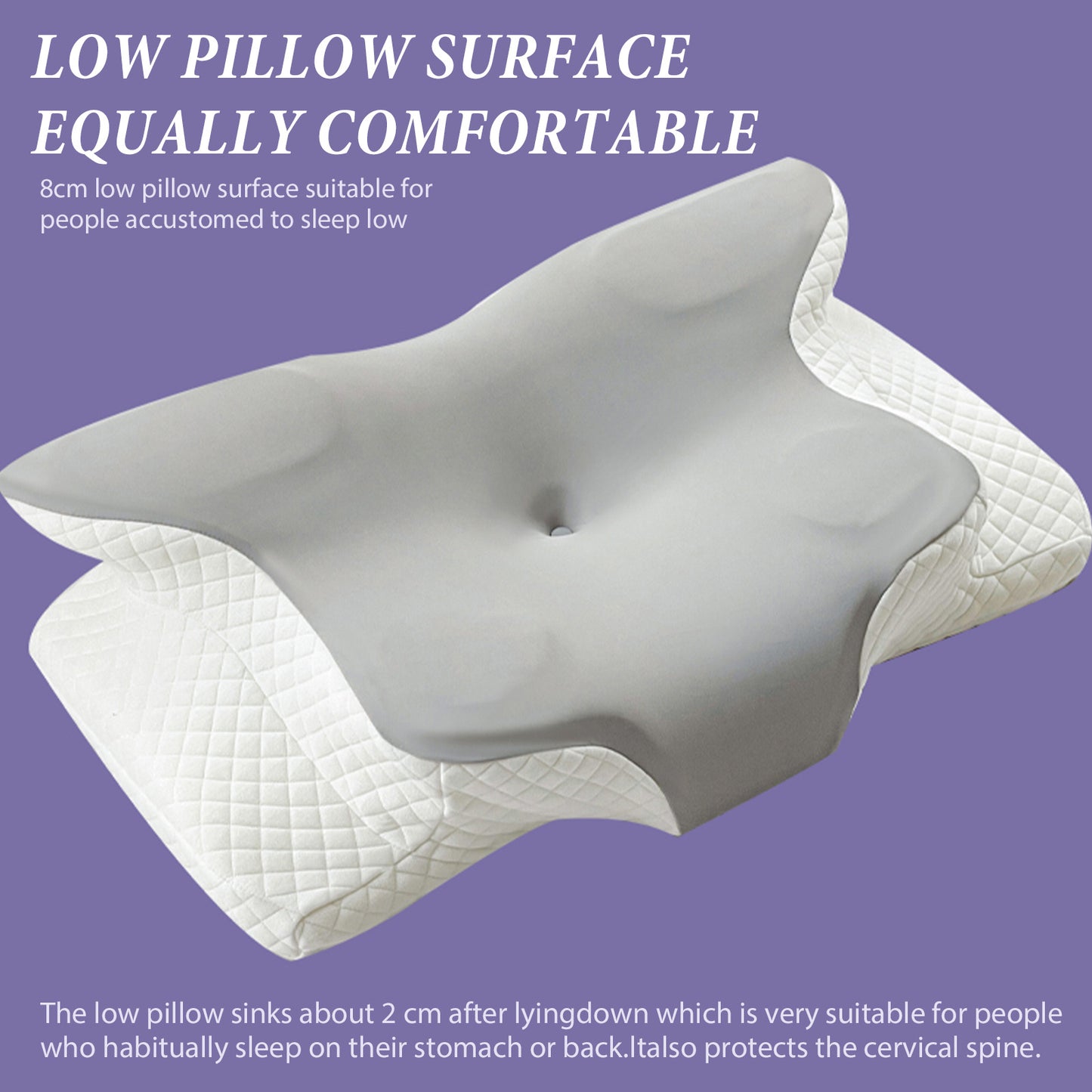 Memory Foam Cervical Neck Pillow Butterfly Shaped Orthopedic Slow Rebound, Ergonomic Neck Support for Back Side Stomach Sleepers – Neck & Shoulder Pain Relief Pillow