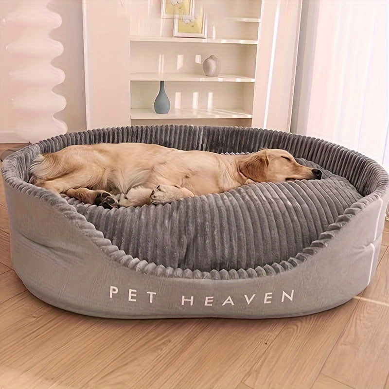 Washable Dog Bed for Small Medium Large Dogs – Deluxe Double-Sided Reversible Mat, High & Low Sides, All-Season Removable Cushion for Indoor Use