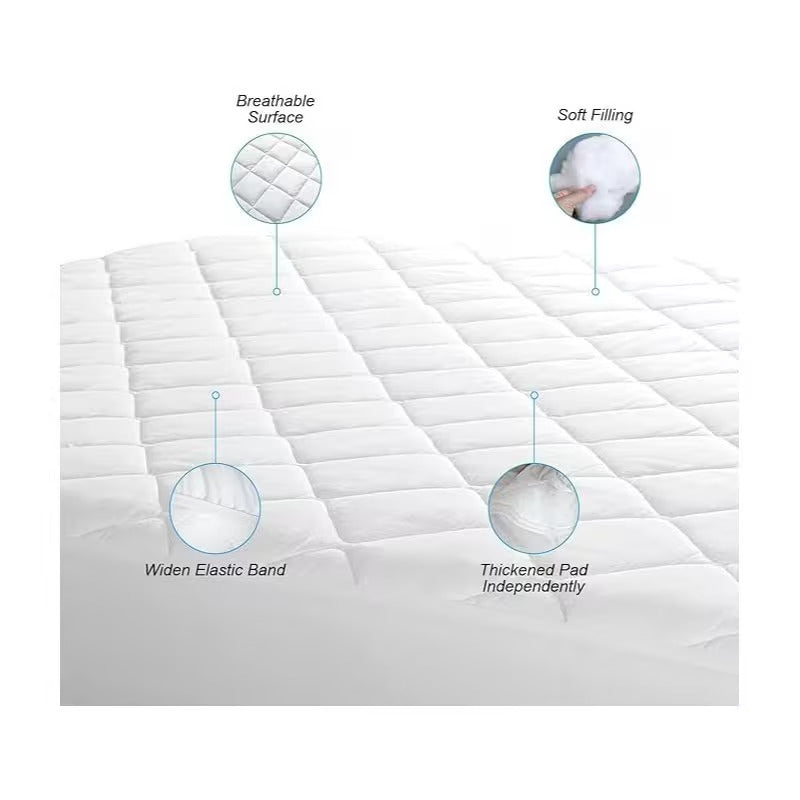 1pc Waterproof Mattress Protector - Deep-Fit Mattress Cover with Extended 18" Grip – Soft Quilted Fitted Sheet Style Sleep Layer with Liquid Shielding – Secure Stretch Fit Bedding Cover – Noiseless, Easy-Care Washable - Available in All Sizes