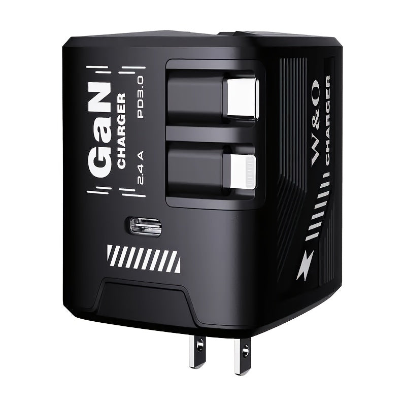 The 2025 New Charger Is Compact But Charges Super Fast. The Charging Cable Is Retractable, Convenient to Carry And Easy to Store. It's The Perfect Gift/120W Super Fast Charging, A Portable 120W Fast Charger, Three-in-one Super-fast Charging, Stylish