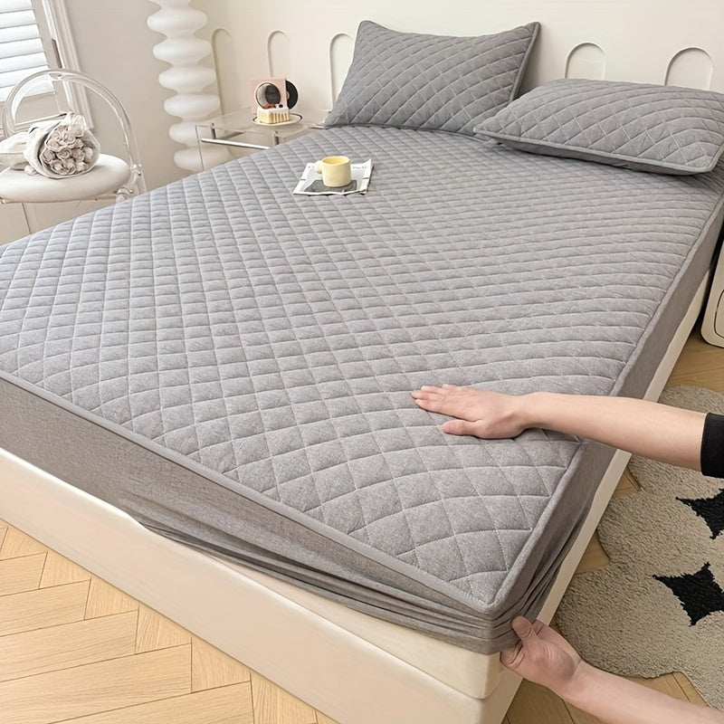 Waterproof Mattress Protector Set 2/3pcs, Thick Deep Pocket 9-15" Fitted Sheet & Pillowcase, Soft All-Season Bedding, Machine Washable – Twin Full Queen King, Multiple Colours
