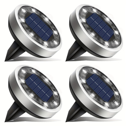 IP44 Solar In-Ground Lights 8 LED – Regular & Mini Versions, Auto On/Off, 4-20 Pack for Garden, Pathway, Driveway, Stairs, Deck & Swimming Pool | ShopVora CA