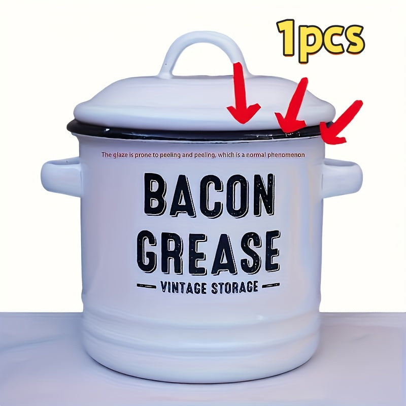 Bacon Grease Container & Oil Storage Can Set – High-Temperature Safe Condiment Bottles with Filter, Spacious Food Storage for Kitchen & Outdoor Cooking, Handmade Gift Idea Canada