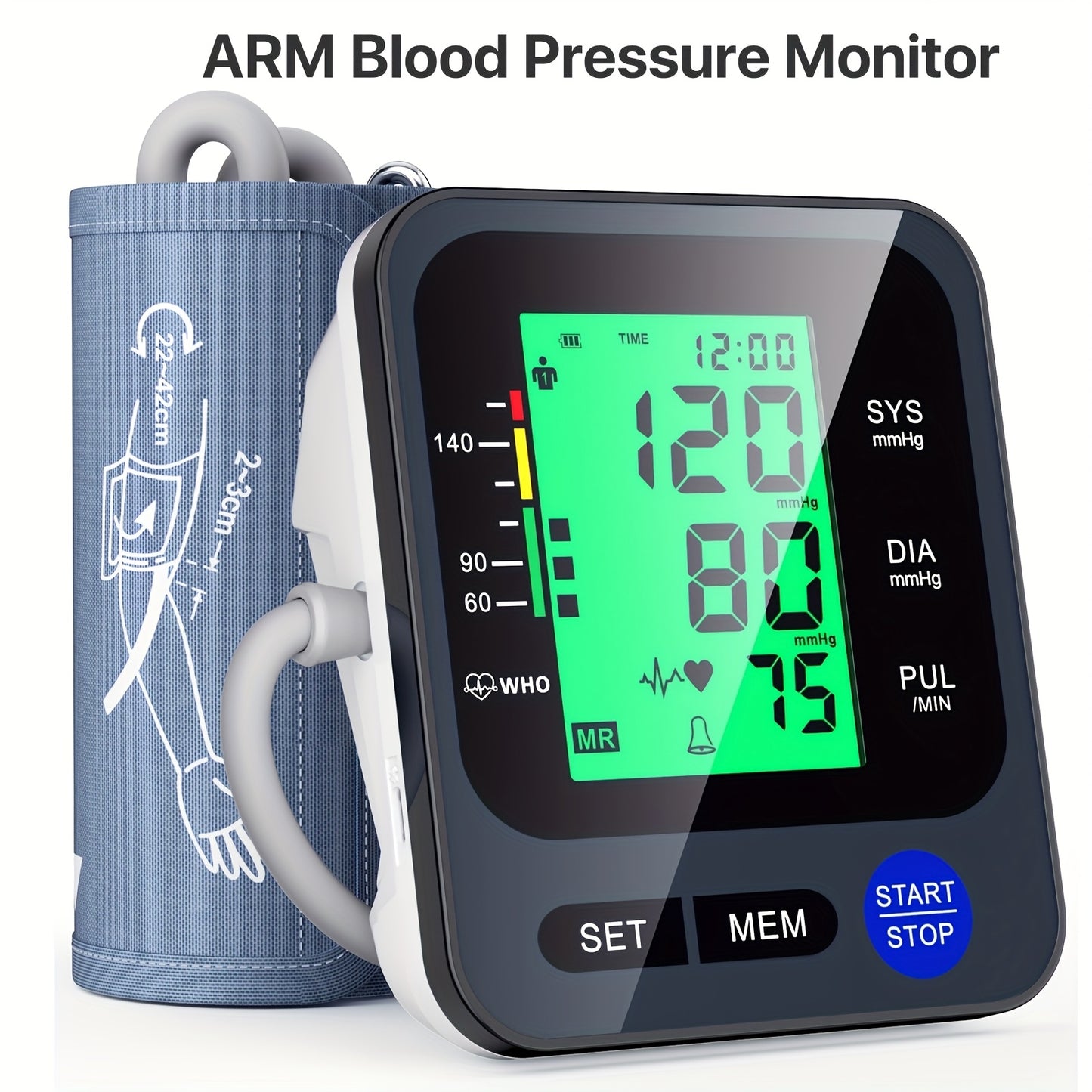 Wrist Blood Pressure Monitor – Portable Automatic Home BP Machine, Dual User Mode, 99 Memory, Color-Coded Backlit Display, One-Touch Reading, USB/Battery, Adjustable Cuff