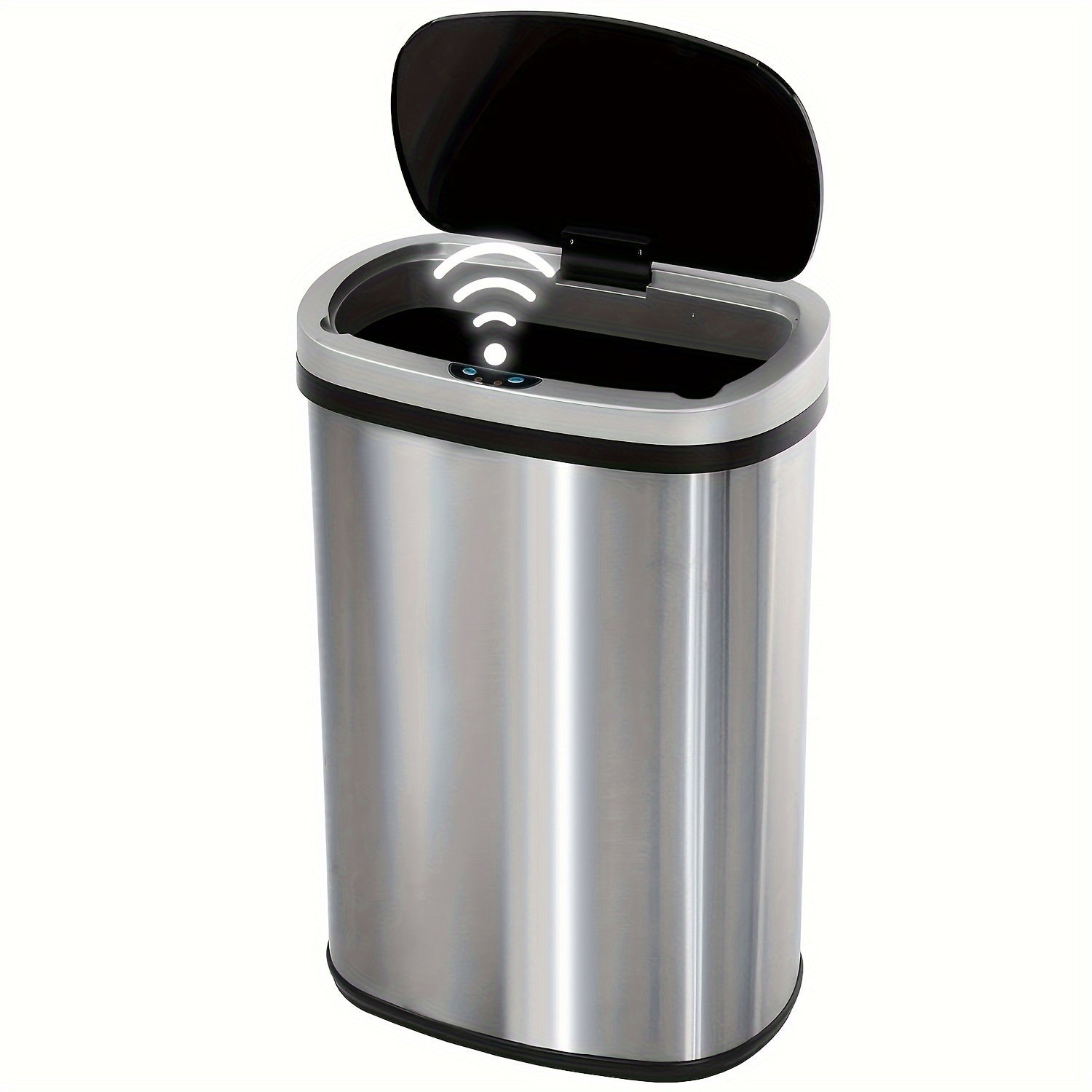13 Gallon Stainless Steel Kitchen Trash Can, Automatic Garbage Can Touchless Motion Sensor, Trash Can with Lid Anti-Fingerprint Mute Designed, Waste Bin 50L for Home, Storage Boxes for Organizing, for Home Organization, Household Essentials