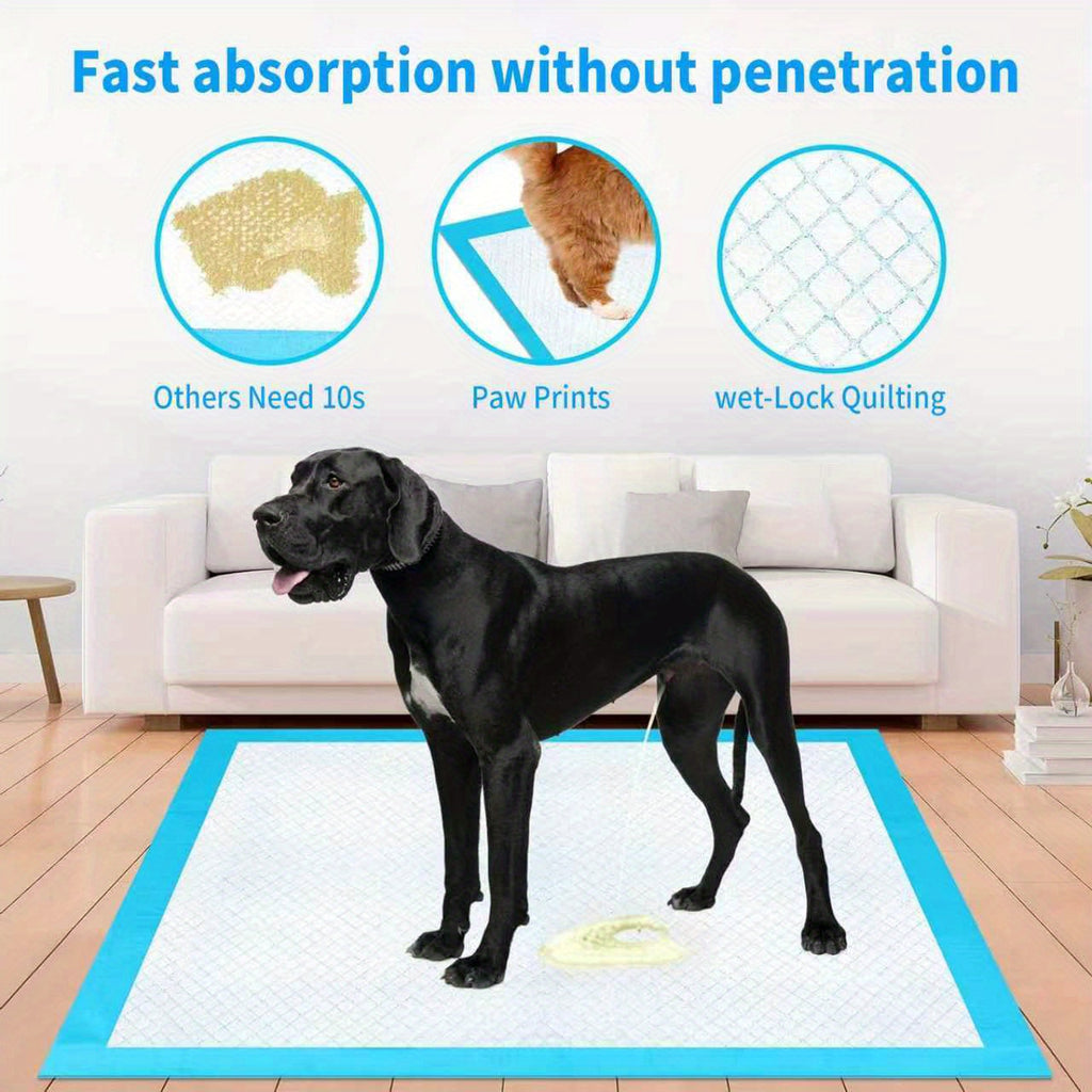 (Quick Arrival) Buy 50 Get 50 Free Thickened High Quality Super Absorbent Dog Pee Pad, XL/ XXL Suitable for Medium And Large Dogs, Easy to Clean, Is a Must-Have for Camping Dogs, Adult Bed Care Pads