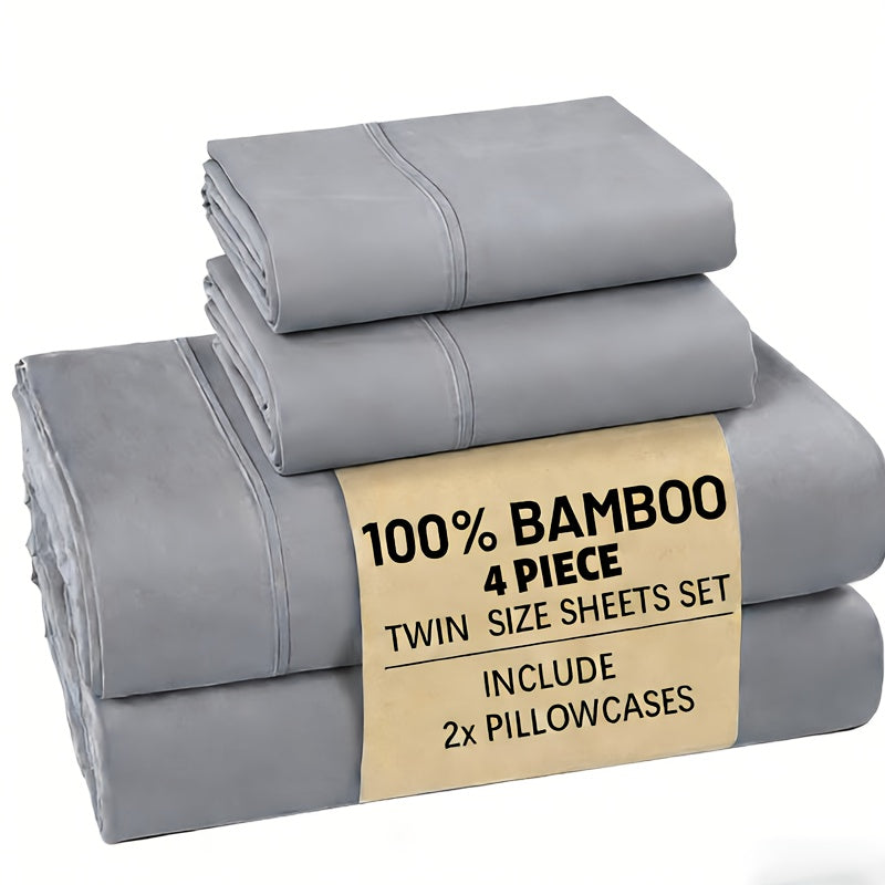 Bamboo Sheets Set 4-6pcs – 2200TC 100% Viscose Luxury Bed Sheet Set, Ultra Soft Cooling & Breathable, Hotel-Quality Bedding for Hot Sleepers – King, Queen, All Sizes | ShopVora CA