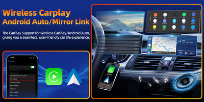 Portable Wireless CarPlay Screen for Car – 7"/9"/9.26" HD Display, Android Auto, GPS Navigation, Bluetooth, FM, AUX, AirPlay, Voice Control, Plug & Play for All Vehicles (Lamtto)