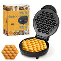 Bubble Waffle Maker, 1000W Electric Stainless Steel Egg Waffler Griddle, Ready in Under 5 Minutes, 7" Individual Waffler, for Ice Cream Treat Desserts, Christmas Gift