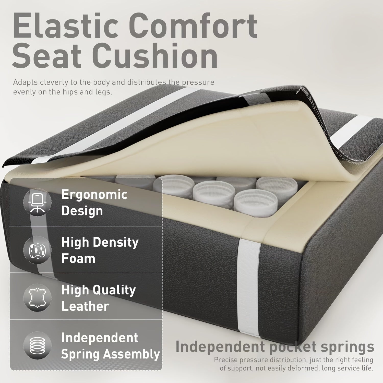 Ergonomic Gaming Chair with Lumbar Massage & Adjustable Headrest, The Most Beloved Christmas Gift for Gamers, High-Back PU Leather Computer Seat with Retractable Footrest and 360° Swivel Base for Home Office, Gaming