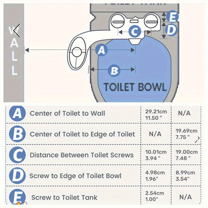Bidet Attachment for Toilet - Non-Electric Dual Nozzle Cold Water Sprayer for Frontal & Rear Wash, Adjustable Pressure, Self-Cleaning Nozzle, Easy Install Ultra-Thin Toilet Bidet Seat Attachment