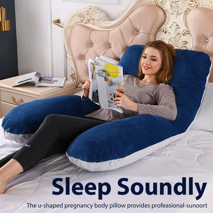 Full Body U-Shaped Maternity Pillow for Pregnant Women – Comfortable Companion & Back Belly Support Pillow, Also Perfect for Pets – Ideal Baby Shower & Holiday Gift for Expectant Mothers