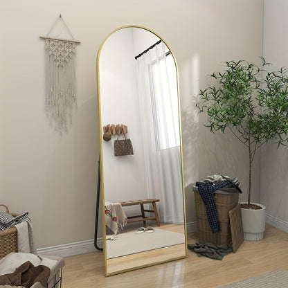 Arched Full Length Mirror 71"x26" with Stand, Freestanding & Wall-Mounted Floor Mirror for Bedroom, Living Room & Entryway – Full Body Mirror