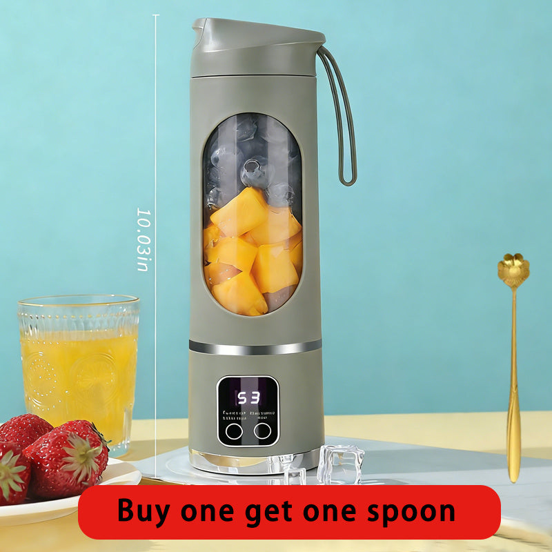 Portable USB Rechargeable Blender with LED Display 15oz – Compact Personal Smoothie Blender for Fresh Juice, Shakes & On-the-Go Nutrition, Travel Blender