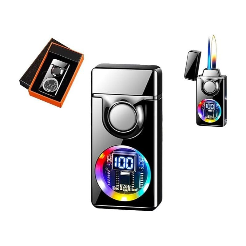 Smart Flip Induction Lighter with Voice Control & 5 Ignition Modes – Refillable Butane Metal Lighter, Visible Fuel Window, Portable EDC for Candles, Camping & Gifts | ShopVora CA