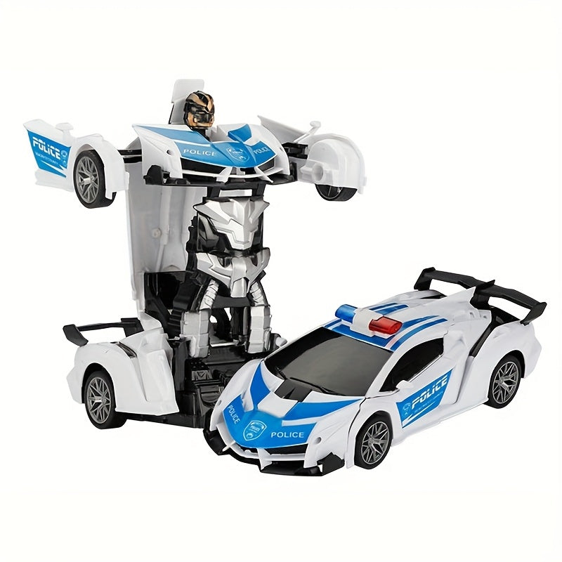 Transforming Car Robot Toy 1:18 Scale – One-Button Deformation with 360° Rotating Drifting, RC Stunt Car for Kids, Best Birthday & Christmas Gift for Boys