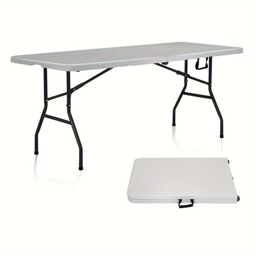 Outdoor Folding Table 4FT 6FT Portable Plastic Camping Dining Party Table with Carrying Handle Fold Up Table for Picnic BBQ Beach Backyard Events Wedding Market Stall Commercial Use Canada