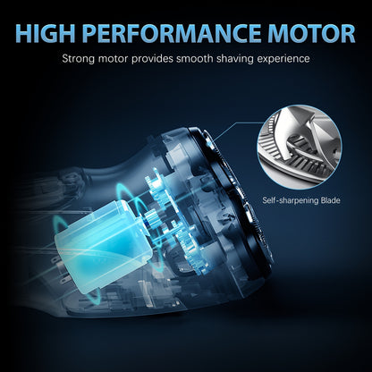 Cordless Electric Rotary Shaver for Men – Wet & Dry Use, Quick USB Charging, Gentle on Skin, Pop-Up Trimmer & Precision Blades – Ideal Gift for Him – ShopVora CA
