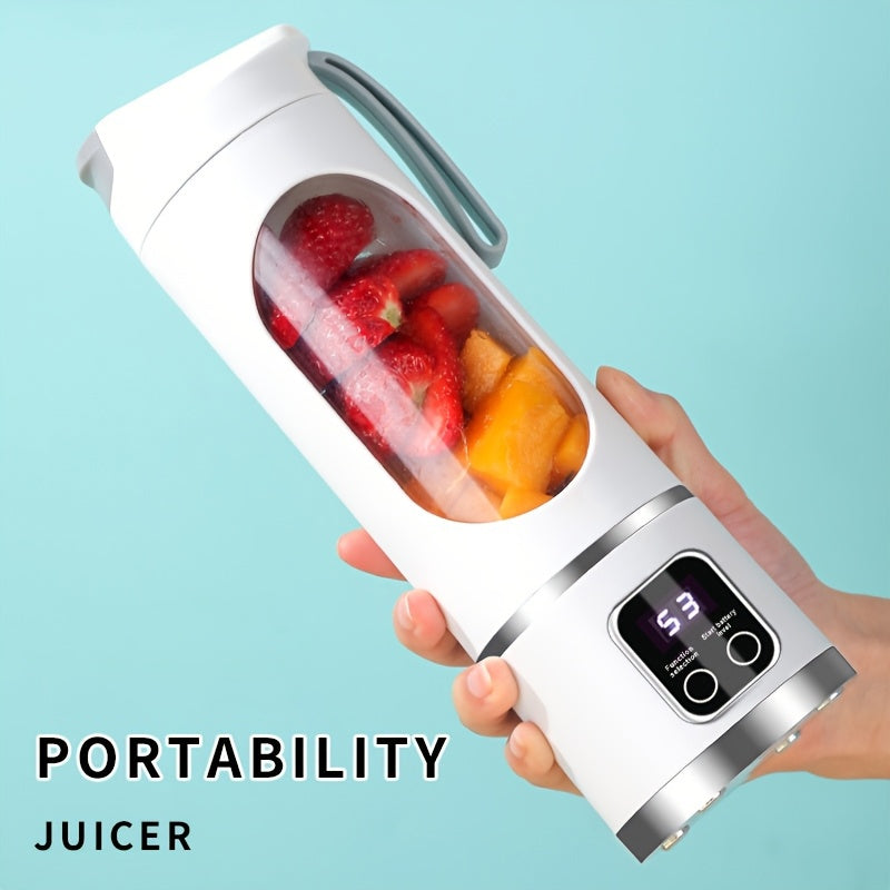 Portable USB Rechargeable Blender with LED Display – 15oz Personal Smoothie & Juice Blender, Compact Cordless Mini Blender for On-The-Go Nutrition, Travel & Gym | ShopVora CA