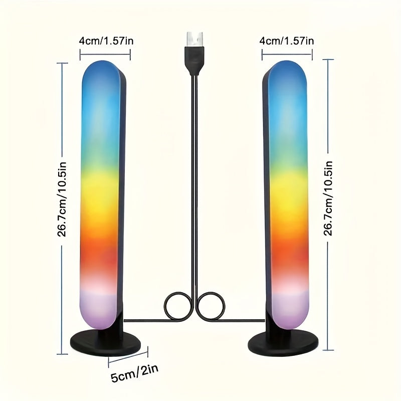 RGB LED Strip Light Geometric Table Lamp – USB Powered, Remote Control, Color-Changing Mood Light for Gaming, TV Backlighting, Room & Party Decoration
