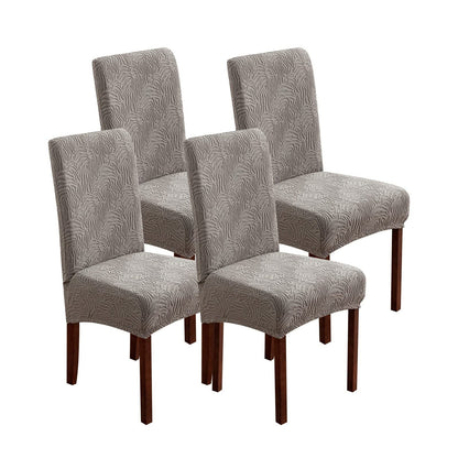 Waterproof Dining Chair Covers 4 or 6 Pack Stretch Jacquard Slipcovers - Removable Washable Chair Protector for Dining Room, Kitchen, Hotel & Restaurant