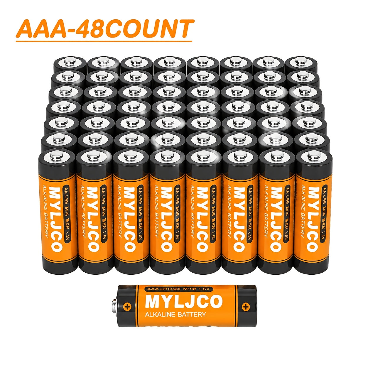 AA & AAA Alkaline Batteries Bulk Pack 8 / 20 / 48 Count – 1.5V Long-Lasting Stable Output for Remote Controls, Toys, Clocks, Flashlights & Holiday Decor, Home & Office Canada