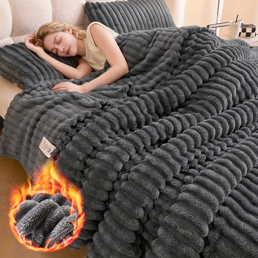 Extra Large Blanket 108 in X 90 in X 90 in Thickened Blanket Soft And Comfortable Faux Rabbit Hair Reversible Blanket Thermal Fleece Blanket Nap Blanket Air Conditioning Blanket Office Outdoor Camping Gift Blanket Perfect for All Seasons