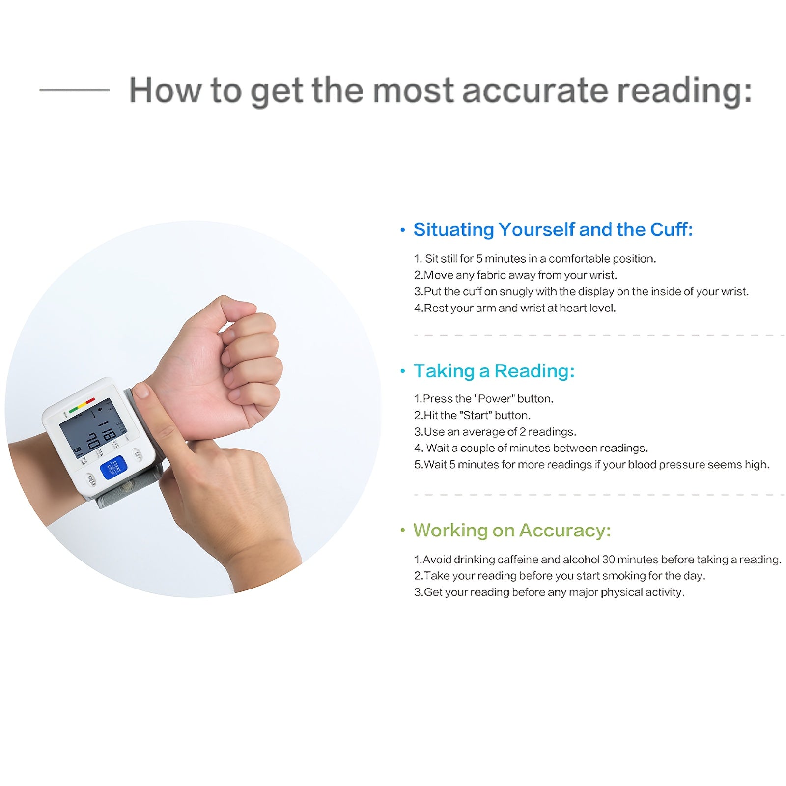 Wrist Blood Pressure Monitor Wrist Cuff -tri Color LCD Display With Adjustable Cuff - Tracks Heart Rate And Irregular Heartbeats -99 Memory Storage, Dual User Mode - USB/battery Powered (battery Not Included), Blood Pressure Machine Halloween Gift